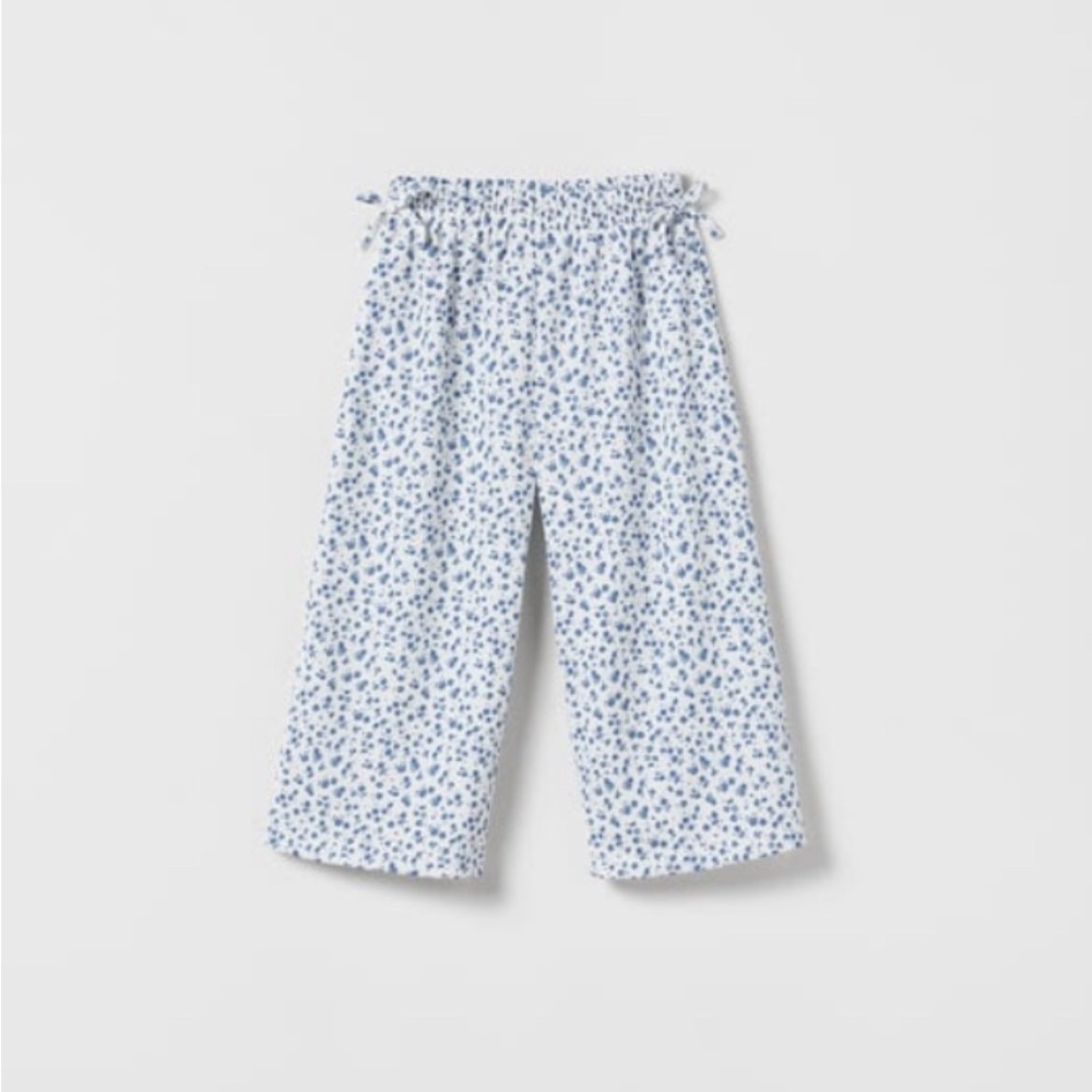 Zara toddler textured floral culottes